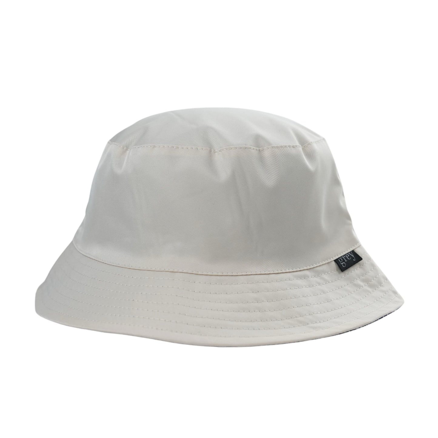 Avery Reversible Bucket Hat (Beige with Logo on Navy)