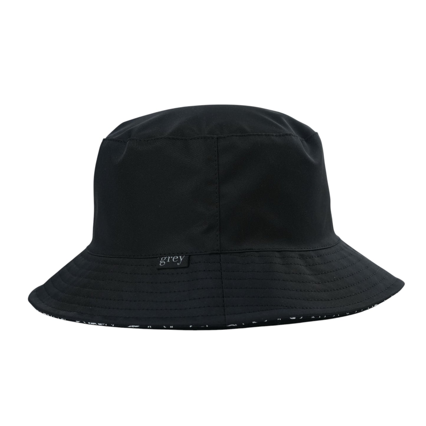 Avery N.S. Reversible Bucket Hat (Black with Logo on Black)