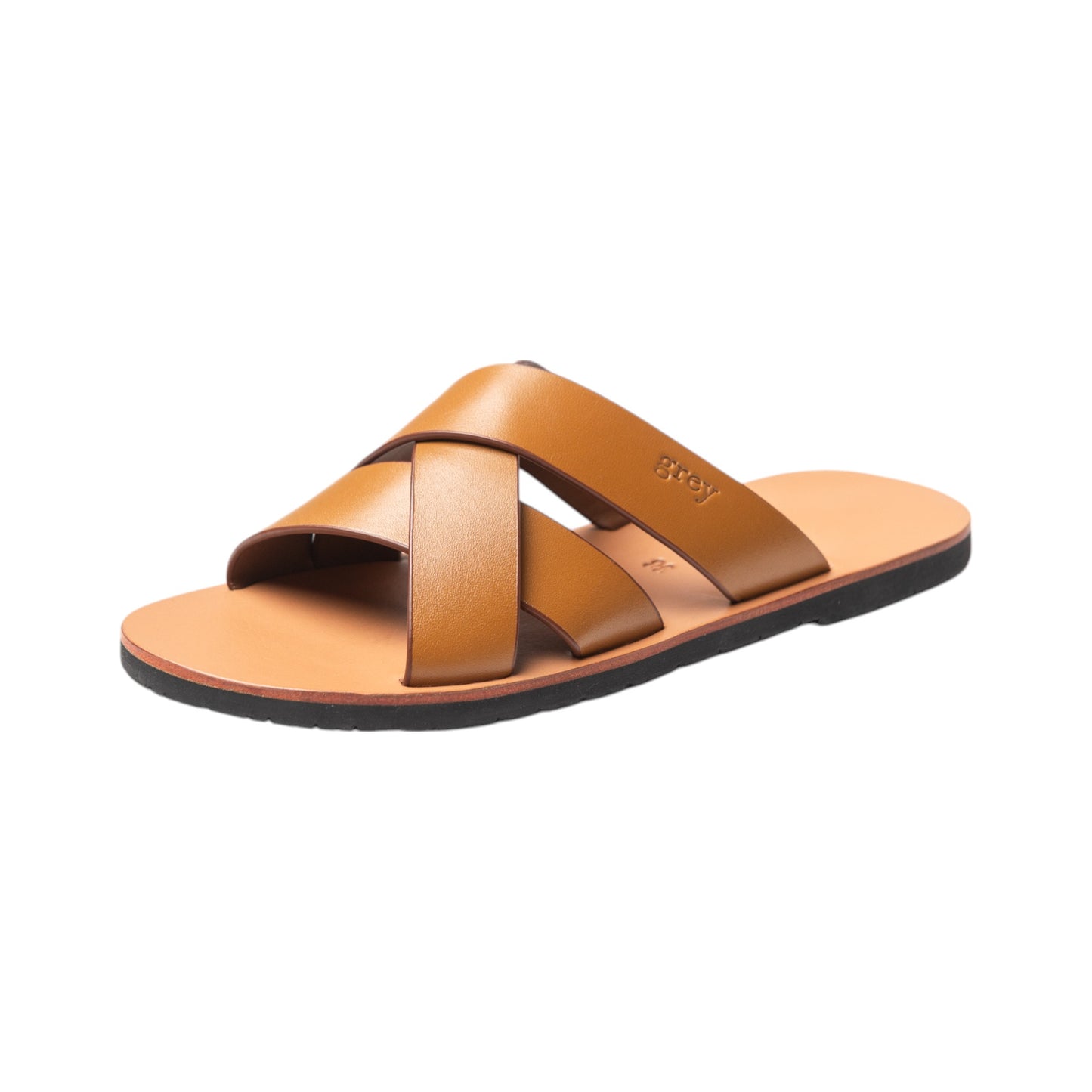 Leadon Leather Slip-On Slides in Canary