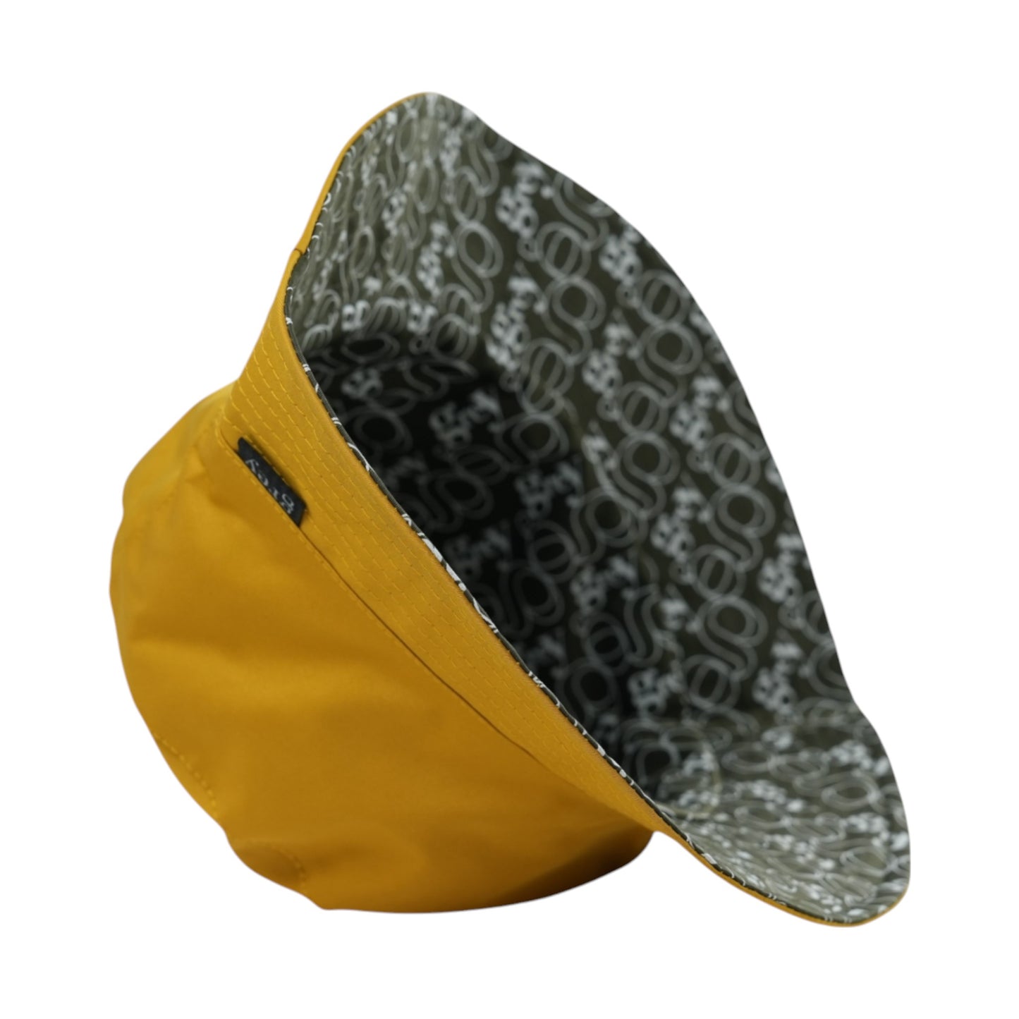 Grey By Ortenhill Avery Reversible Bucket Hat (Mustard with Logo on Dark Green)